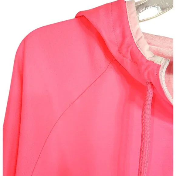 PENNANT-Woman's Sportswear-Jacket-SIZE SMALL-Quarter Zip-Hoodie-Pink-White-NWT - Picture 10 of 14